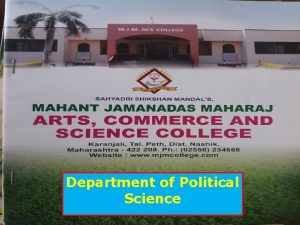 Department of Political Science Department of Welcomes NAAC