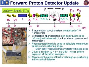Forward Proton Detector Update Andrew Brandt UTA D