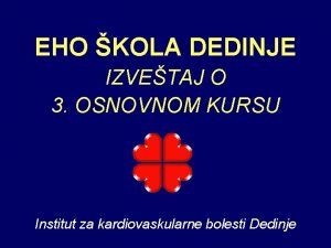 EHO KOLA DEDINJE IZVETAJ O 3 OSNOVNOM KURSU