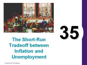 The ShortRun Tradeoff between Inflation and Unemployment Copyright