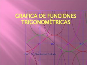 GRAFICA DE FUNCIONES TRIGONOMTRICAS Por Elcy Elisa Andrade