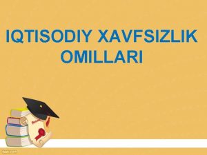 Iqtisodiy xavfsizlik turlari