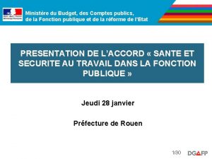 Ministre du Budget des Comptes publics de la