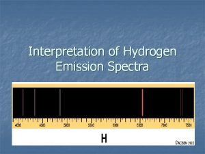 Interpretation of Hydrogen Emission Spectra White Light Spectrum