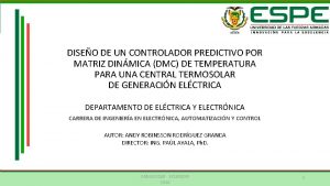 DISEO DE UN CONTROLADOR PREDICTIVO POR MATRIZ DINMICA