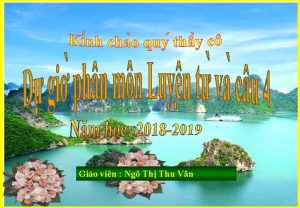 Gio vin Ng Th Thu Vn Luy n