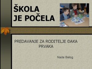 KOLA JE POELA PREDAVANJE ZA RODITELJE AKA PRVAKA