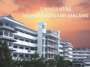 UNIVERSITAS MUHAMMADIYAH MALANG MAHASISWA FAKULTAS FAKULTAS KERJASAMA LUAR