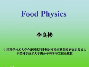 Where does Food marry Physics Physics Food Atomic