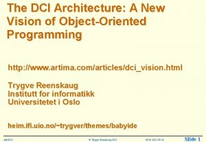 Dci architecture