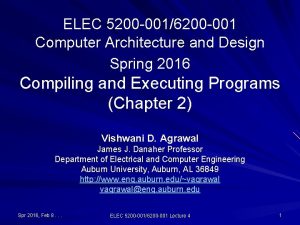 ELEC 5200 0016200 001 Computer Architecture and Design