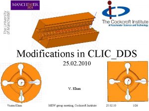 Modifications in CLICDDS 25 02 2010 V Khan