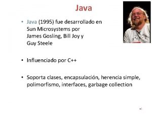 Java Java 1995 fue desarrollado en Sun Microsystems