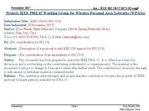 November 2017 doc IEEE 802 15 17 0573