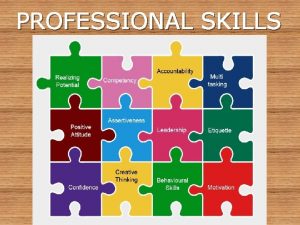 PROFESSIONAL SKILLS SOFT SKILL FOR SUCCESSFUL CAREER Soft