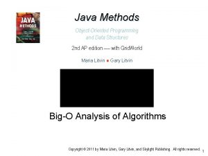 Java Methods ObjectOriented Programming and Data Structures 2