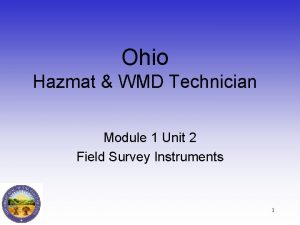 Ohio Hazmat WMD Technician Module 1 Unit 2