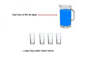 Aqu hay un litro de agua y aqu