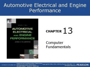 Automotive Electrical and Engine Performance SEVENTH EDITION CHAPTER