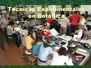 Tcnicas Experimentales en Botnica Tcnicas Experimentales en Botnica
