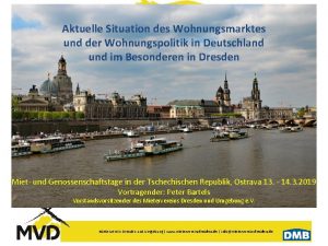 Aktuelle Situation des Wohnungsmarktes und der Wohnungspolitik in