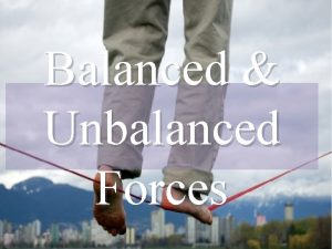 Balanced Unbalanced Forces Newtons Second Law of Motion