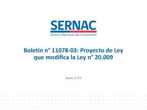 Boletn n 11078 03 Proyecto de Ley que