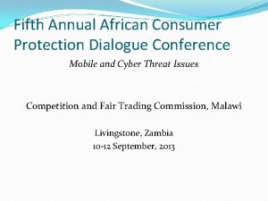 Fifth Annual African Consumer Protection Dialogue Conference Mobile