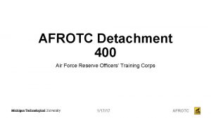 AFROTC Detachment 400 Air Force Reserve Officers Training