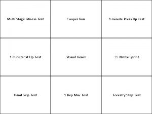 Multi Stage Fitness Test Cooper Run 1 minute