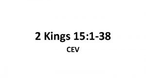 2 Kings 15 1 38 CEV King Azariah