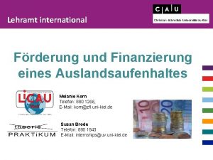 Lehramt international Frderung und Finanzierung eines Auslandsaufenhaltes Melanie