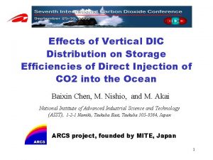 Effects of Vertical DIC Distribution on Storage Efficiencies