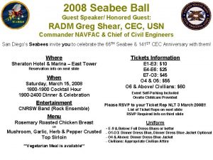 2008 Seabee Ball Guest Speaker Honored Guest RADM