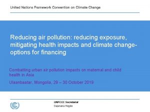 Reducing air pollution reducing exposure mitigating health impacts