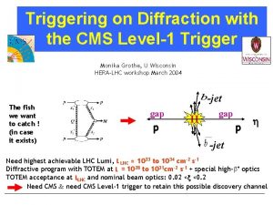 Triggering on Diffraction with the CMS Level1 Trigger