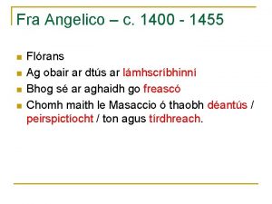 Fra Angelico c 1400 1455 n n Flrans