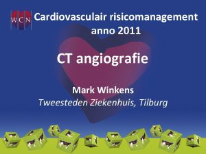 Cardiovasculair risicomanagement anno 2011 CT angiografie Mark Winkens