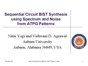 Sequential Circuit BIST Synthesis using Spectrum and Noise