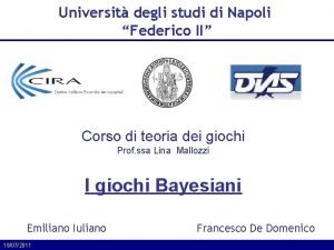 Universit degli studi di Napoli Federico II Corso