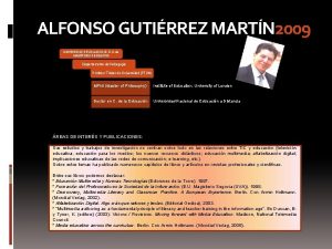 ALFONSO GUTIRREZ MARTN 2009 UNIVERSIDAD DE VALLADOLID E