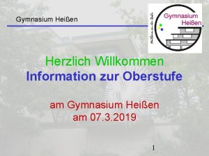 Gymnasium Heien Herzlich Willkommen Information zur Oberstufe am