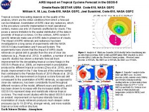 AIRS Impact on Tropical Cyclone Forecast in the