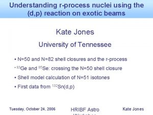 Understanding rprocess nuclei using the d p reaction