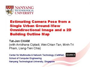 Estimating Camera Pose from a Single Urban GroundView