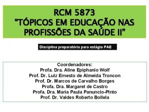 RCM 5873 TPICOS EM EDUCAO NAS PROFISSES DA