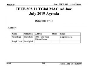 doc IEEE 802 11 191280 r 0 Jul