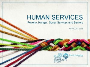 HUMAN SERVICES Poverty Hunger Social Services and Seniors