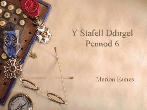 Y Stafell Ddirgel Pennod 6 Marion Eames Cynnwys