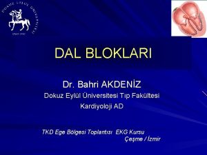 DAL BLOKLARI Dr Bahri AKDENZ Dokuz Eyll niversitesi